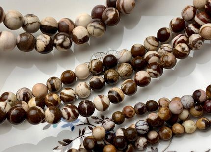 4mm 6mm 8mm 10mm Smooth Round Australian Outback Jasper Gemstone Beads Genuine Wooden Brown Color Jasper Loose Beads 15.5 Inches #2901