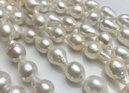 10x12-13x16 mm AAA Natural White Freshwater Baroque Pearl Beads Genuine High Luster And Top Quality Baroque Pearls #1931