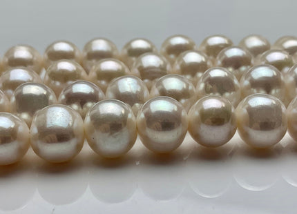 10.5-11.5 mm AAA Extra Shiny Natural White Potato Freshwater Pearls Genuine High Luster White Cultured Freshwater Pearl Beads #206