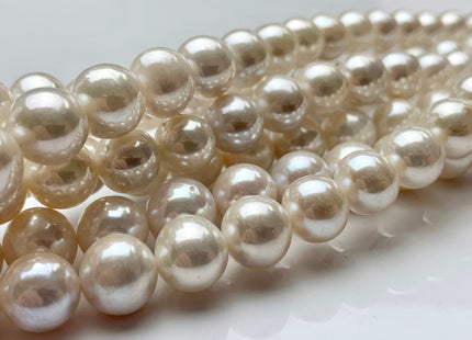 8.5-9 mm AAA Extra Shiny Natural White Round Freshwater Pearls Genuine Natural High Luster White Bridal Pearls #1008