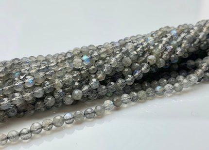 BEST DEAL 4 mm AAA Faceted Round Labradorite Gemstone Beads Genuine Natural Micro Faceted Labradorite Loose Beads 16 Inches Strand #2652