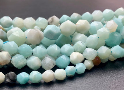 6 mm 8 mm 10 mm AAA Faceted Star Cut Amazonite Gemstone Beads Genuine Faceted Amazonite Gemstone Loose Beads 15 Inches Strand #2912