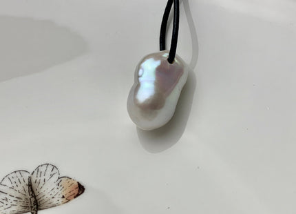 14-17x21-30 mm AAA Natural White Baroque Pearl Pendant Large Hole Top Drilled Baroque Pearl Genuine Very High Luster Top Quality Pearl #1102