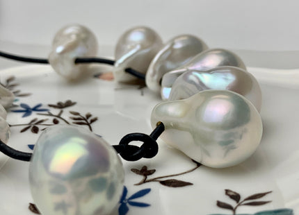 14-17x21-30 mm AAA Natural White Baroque Pearl Pendant Large Hole Top Drilled Baroque Pearl Genuine Very High Luster Top Quality Pearl #1102