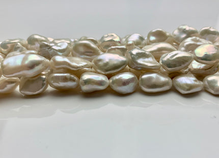 6-9x8-13 mm AAA High Luster Limited Edition Natural White Keshi Rice Nugget Freshwater Pearls Beads Genuine Keshi Paddle Pearls #1107