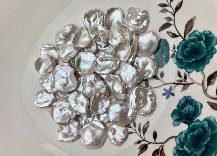 3 Pieces 15-29 mm AAA Large Cornflake Keshi Freshwater Pearls Genuine Natural White Top Drilled High Luster Nice Quality Keshi Pearl #1940