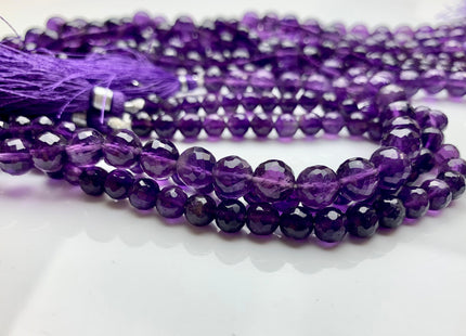 6mm 7mm 8mm 10mm AAA Top Quality 100% Natural Color Faceted Round Amethyst Gemstone Beads Genuine Amethyst Beads 8 Inches Strand #2655
