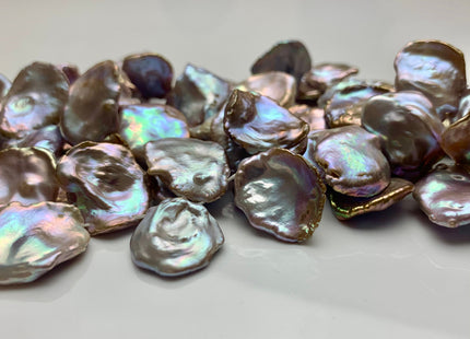 20-25 mm AAA High Luster Rare Natural Dark Mauve Pink Keshi Freshwater Pearl Beads Genuine Top Drilled Natural Corn Flake Keshi Pearl #1949