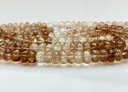 6mm 7mm 8mm 9mm AAA 100% All Natural Faceted Rondelle Imperial Topaz Genuine Top Quality Clear Shiny Imperial Topaz 8 inches Strand #2929