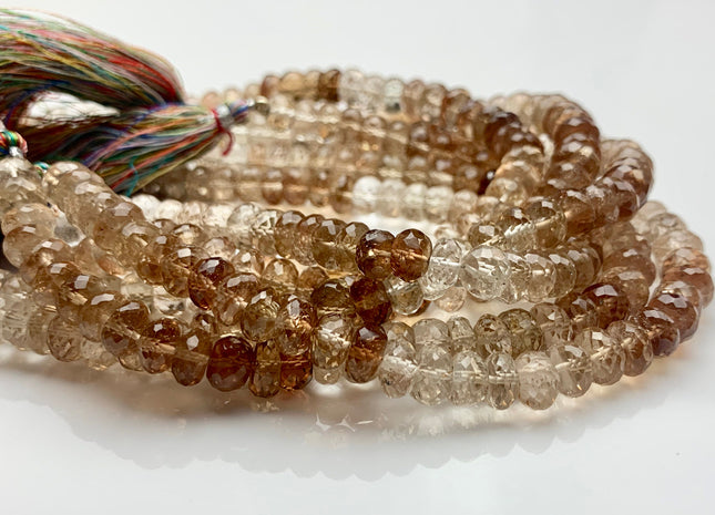 6mm 7mm 8mm 9mm AAA 100% All Natural Faceted Rondelle Imperial Topaz Genuine Top Quality Clear Shiny Imperial Topaz 8 inches Strand #2929