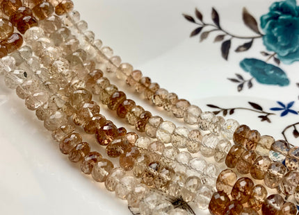 6mm 7mm 8mm 9mm AAA 100% All Natural Faceted Rondelle Imperial Topaz Genuine Top Quality Clear Shiny Imperial Topaz 8 inches Strand #2929