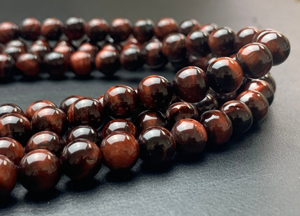 4mm 6mm 8mm 10mm 12mm AAA Smooth Round Mahogany Red Tiger Eye Gemstone Beads Top Quality Tiger Eye Beads #2286