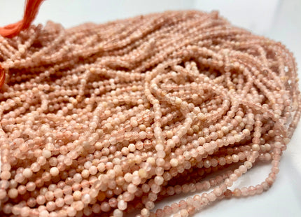 BEST DEAL 2.5 mm Faceted Rondelle Tiny Peach Moonstone Beads Genuine Natural Color Peach Moonstone Loose Beads 13 Inches Strand #2951