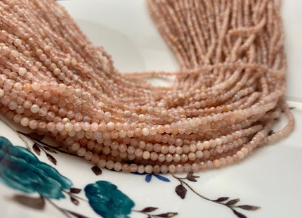 BEST DEAL 2.5 mm Faceted Rondelle Tiny Peach Moonstone Beads Genuine Natural Color Peach Moonstone Loose Beads 13 Inches Strand #2951