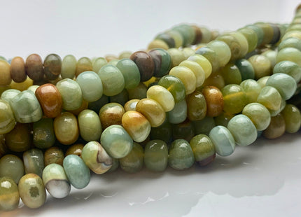 6mm 8mm 10mm 100% All Natural Smooth Rondelle Bumble Bee Opal Gemstone Beads Multi Natural Yellow Green Brown Opal Beads 8 Inches #2939