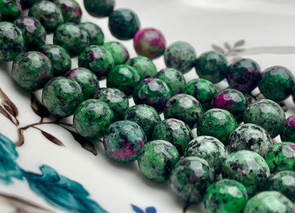 BEST DEAL 10 mm Faceted Round Fire Agate Gemstone Beads Heat Treated Mixed Ruby Zoisite Green Color Agate 15.5 Inches Strand #2703