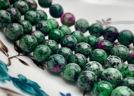 10 mm Faceted Round Fire Agate Gemstone Beads Heat Treated Mixed Ruby Zoisite Green Color Fire Agate 15.5 Inches Strand #2703