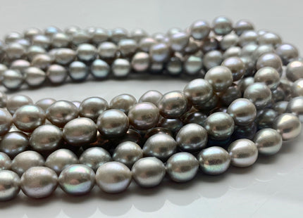 7x9 mm AAA Gray Color Freshwater Pearls Rice/Oval Shape Pearl Beads Genuine High Luster Smooth Freshwater Pearls #P1003