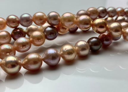 8-10 mm AAAA Very Rare Natural Multi Mauve Pink Color Edison Baroque Freshwater Pearls Top Quality High Luster Edison Pearls #1970