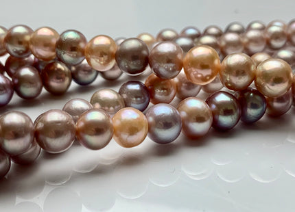 8-10 mm AA Very Rare Natural Multi Mauve Pink Color Edison Baroque Freshwater Pearls Genuine High Luster Potato Shape Edison Pearls  #1972