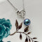 Genuine AAA Peacock Round/Mauve Baroque Freshwater Pearl 925 Sterling Silver Chain Double Heart Design Pearl Bridal Necklace #10341-MPB