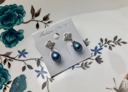 One Pair 925 Sterling Silver/Gold Earring Peg Setting Genuine 925 SterlingSilver Diamond Shape Studs Finding For Half Drilled Pearl #10007-A