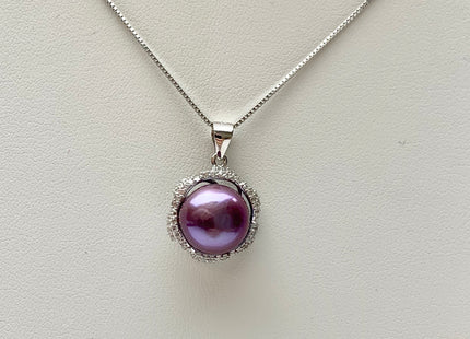 One Piece 925 Sterling Silver/Gold Pendant Setting Findings For Half Drilled Pearl Flower Shape Design W/CZ DIY Jewelry Pendant #10009-A