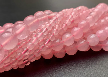 4 mm 6 mm 8 mm 10 mm 12 mm Smooth Round Rose Quartz Gemstone Beads Natural Pink Rose Quartz Loose Beads 15.5 Inches Strand #2907