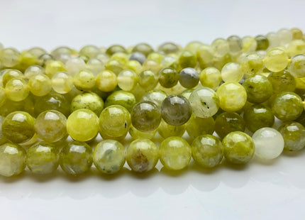4 mm 6 mm 8 mm 10 mm 12 mm Smooth Round Natural Quartz Gemstone Beads Natural Yellow Green Color Quartz Loose Beads 15 Inches Strand #2970