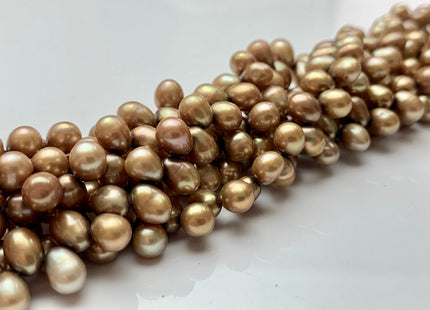 4.5x5-6 mm AAA Top Drilled Freshwater Pearl Golden Champagne Color Rice Shape Genuine Freshwater Pearls Dancing Freshwater Pearls #26