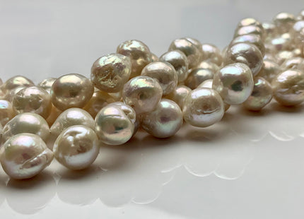 10-13 mm AAA Natural White High Luster Edison Baroque Freshwater Pearls Beads Genuine Rare Silver White Luster Edison Pearls #1973