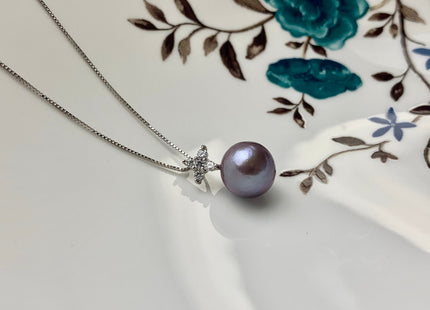 One Piece 925 Sterling Silver/Gold Pendant Setting Finding For Half Drilled Pearl Genuine 925 Silver W/CZ Cross Pendant DIY Jewelry #10037