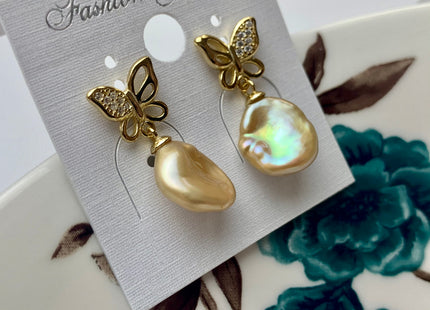 One Pair 925 Sterling Silver/Gold Earring Peg Setting Genuine 925 Sterling Silver Butterfly Studs Findings For Half Drilled Pearls #10366