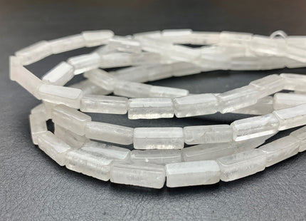 4-5x13 mm Cuboid Tube Shape Clear Quartz Gemstone Beads Clear Quartz Gemstones Loose Beads 15.5 Inches Strand #2971
