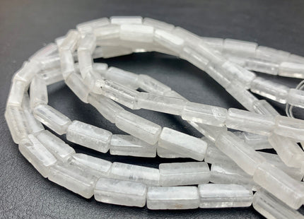 4-5x13 mm Cuboid Tube Shape Clear Quartz Gemstone Beads Clear Quartz Gemstones Loose Beads 15.5 Inches Strand #2971