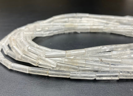 4x13-14 mm Tube Shape Natural Clear Quartz Gemstone Beads Genuine Clear Quartz Gemstones Loose Beads 15.5 Inches Strand #2990