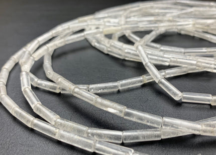 4x13-14 mm Tube Shape Natural Clear Quartz Gemstone Beads Genuine Clear Quartz Gemstones Loose Beads 15.5 Inches Strand #2990