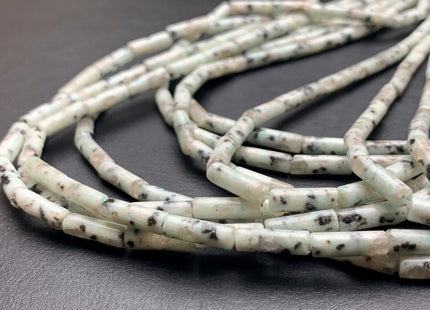 4x13-14 mm Tube Shape Natural K2 Jasper Gemstone Beads Genuine Blue Gray Color K2 Jasper Gemstones Loose Beads 15.5 Inches Strand #2992