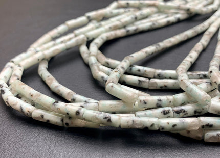 4x13-14 mm Tube Shape Natural K2 Jasper Gemstone Beads Genuine Blue Gray Color K2 Jasper Gemstones Loose Beads 15.5 Inches Strand #2992
