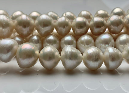 13-15 mm Jumbo Size Natural White Baroque Edison Freshwater Pearl Beads Genuine Rare High Luster Irregular Shape Edison Pearls #1985