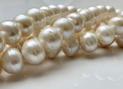 13-15 mm Jumbo Size Natural White Baroque Edison Freshwater Pearl Beads Genuine Rare High Luster Irregular Shape Edison Pearls #1985