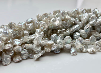 5-6x7 mm AA High Luster Natural White Keshi Freshwater Pearl Beads Top Drilled Genuine Natural White Dancing Keshi Pearls #1992