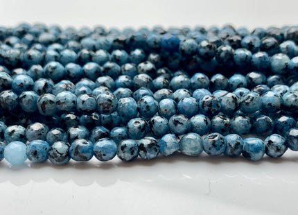 4 mm Faceted Round Multi Black Blue Color Agate Gemstone Beads Genuine Agate Gemstone Loose Beads 14 Inches Strand #2760
