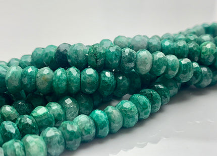 7mm 8mm 9mm AAA 100% Natural Faceted Rondelle Green Chrysocolla Gemstone Beads Top Quality Gemmy Green Chrysocolla Beads 8 Inches # 2998