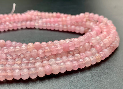 BEST DEAL 4x6 mm Faceted Rondelle Light Pink Color Agate Gemstone Beads Genuine Agate Gemstone Loose Beads 14 Inches Strand #2768