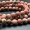 10 mm Faceted Round Plum Blossom Jasper Gemstone Beads Genuine Natural Pink Plum Jasper Loose Beads 15.5 Inches Strand #2702