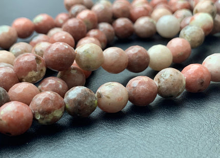 10 mm Faceted Round Plum Blossom Jasper Gemstone Beads Genuine Natural Pink Plum Jasper Loose Beads 15.5 Inches Strand #2702