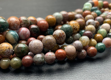 BEST DEAL 6mm 8mm 10mm AAA Smooth Round Ocean Jasper Gemstone Beads Genuine Green Brown Highly Polished Jasper Loose Beads 15.5 Inches #2788