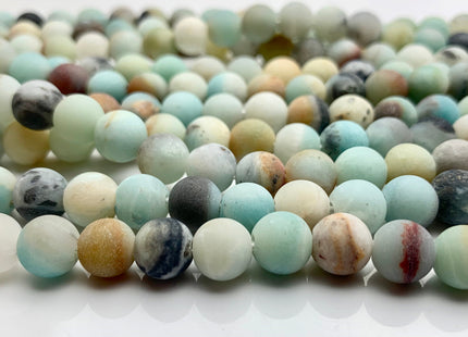 6mm 8mm 10mm 12mm Large Hole Natural Multi Color Matte Amazonite Gemstone Beads Hole Size 2.0mm Natural Green Amazonite 14-14.5 Inches #2844