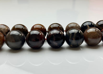 18 mm AAA Smooth Round Natural Petrified Wood Beads Taupe Beige Brown Color High Quality Jumbo Size Gemstone 16 Inches Strand #2726